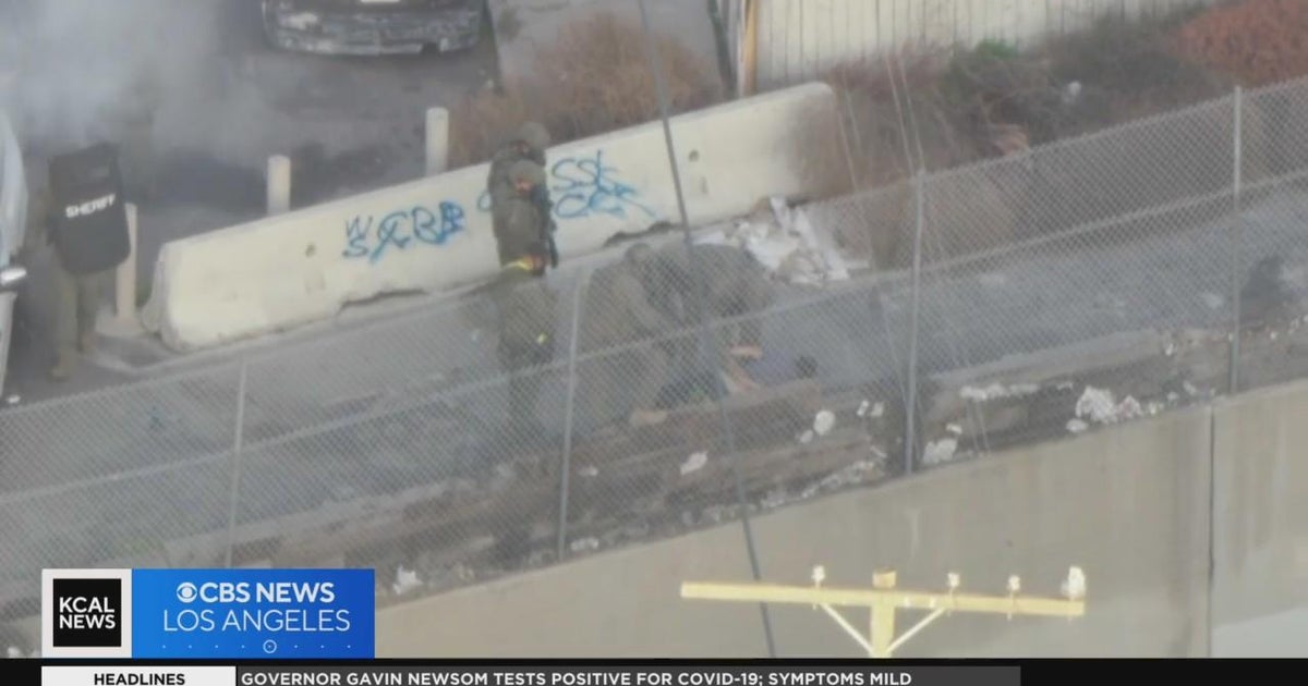 Compton pursuit suspect taken into custody after standoff CBS Los Angeles