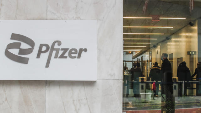 People seen inside Pfizer headquarters 