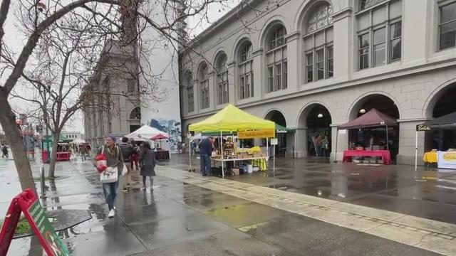 The wet weather across the region is having an impact on businesses in the Bay Area 