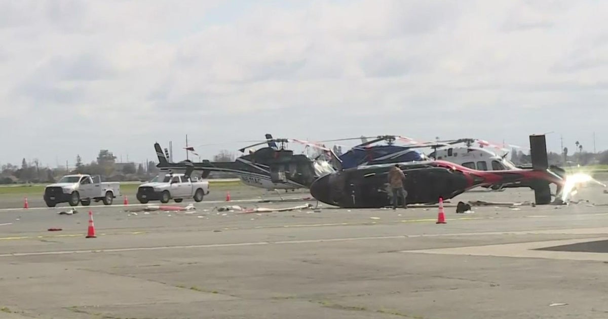 Suspect crashes helicopter at Sacramento Executive Airport during