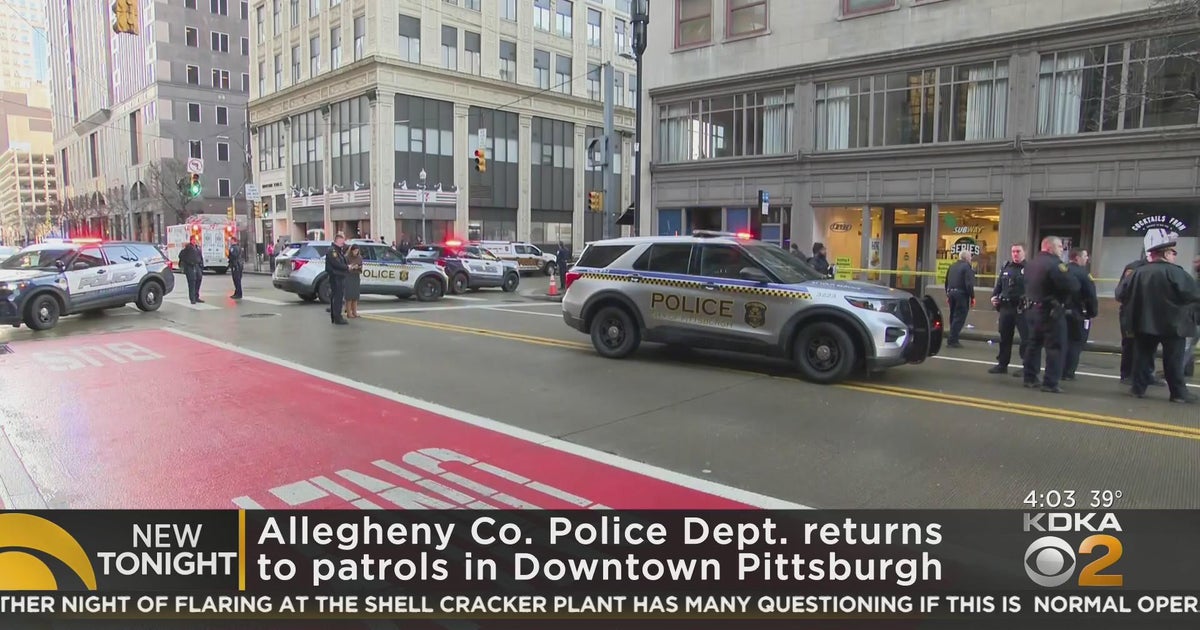 Allegheny County police return to patrols in Downtown Pittsburgh - CBS ...