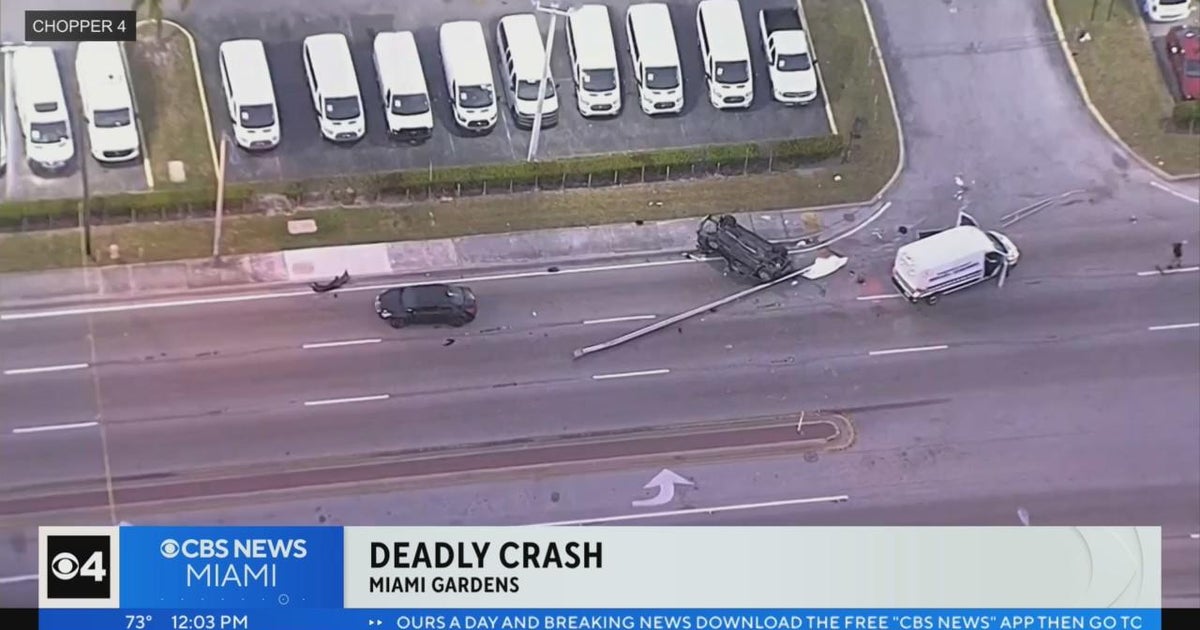 One dead in Miami Gardens roll over crash - CBS Miami