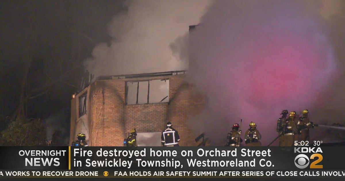 Fire destroys home in Westmoreland County - CBS Pittsburgh