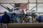 An MQ-9 Reaper drone with U.S. Customs and Border Protection is seen November 4, 2022, at Fort Huachuca, Arizona. 