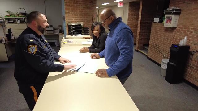 Sayreville Police Lt. James Novak with licensed clinical social workers Shante Middletown and Garyn Nathan. 