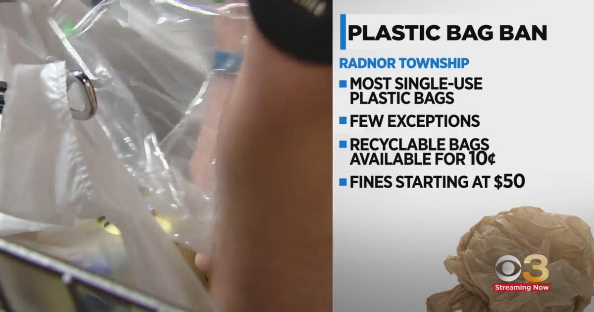 Plastic bag ban in effect in Radnor, Pa. CBS Philadelphia