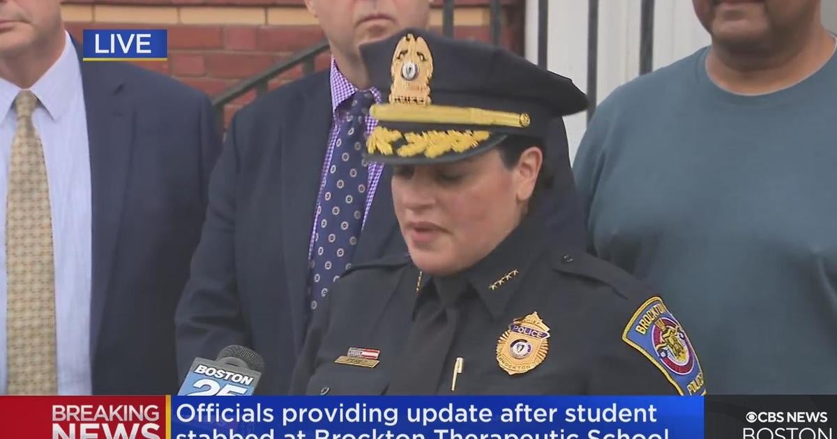 Authorities Give Update On Stabbing At Brockton School - CBS Boston