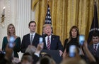 President Trump And Melania Trump Participate In Hanukkah Reception 