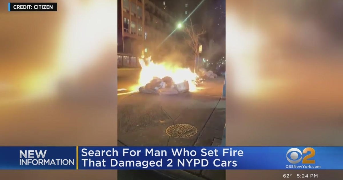 New information after 2 NYPD vehicles damaged in fire - CBS New York