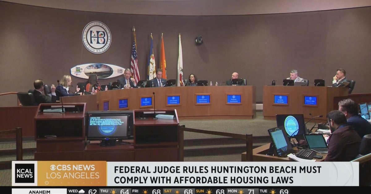 Federal judge rules Huntington Beach must comply with state's affordable housing laws CBS Los