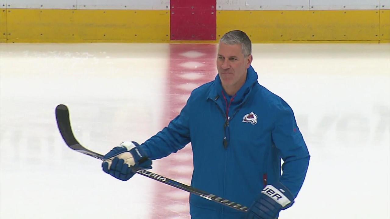 Gotta See It: Roy takes to Avalanche practice in goalie gear 