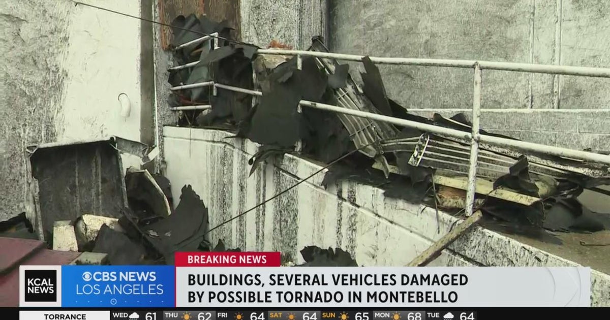 Montebello possible tornado: A look at the aftermath - CBS Los Angeles