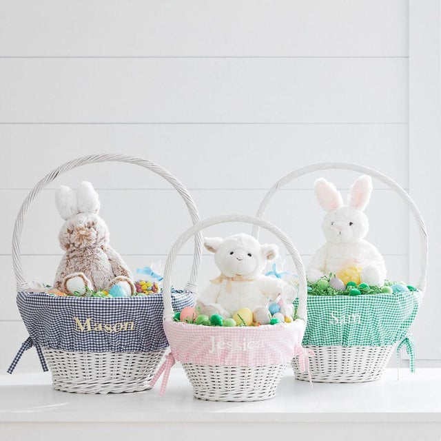 Gingham Easter Basket Liners