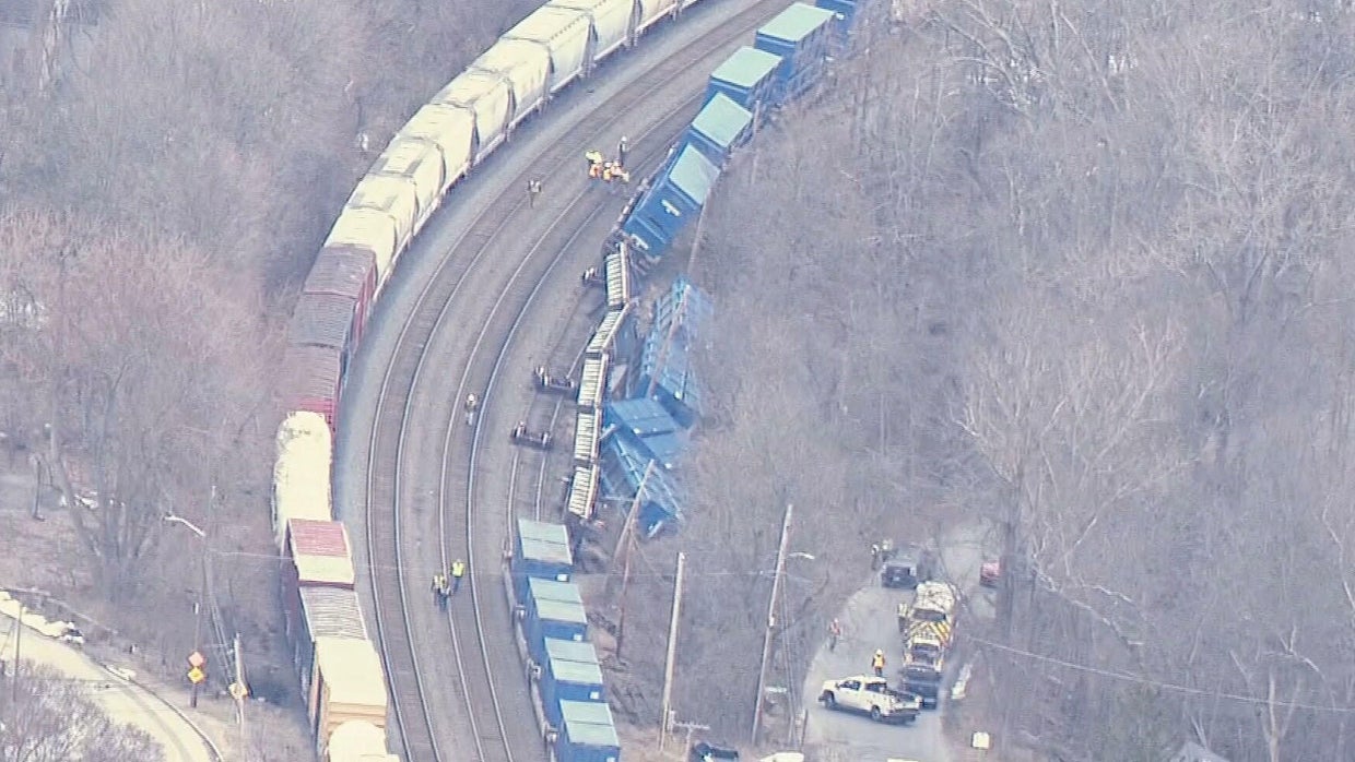 Crews working on cleanup plan after Ayer train derailment - CBS Boston
