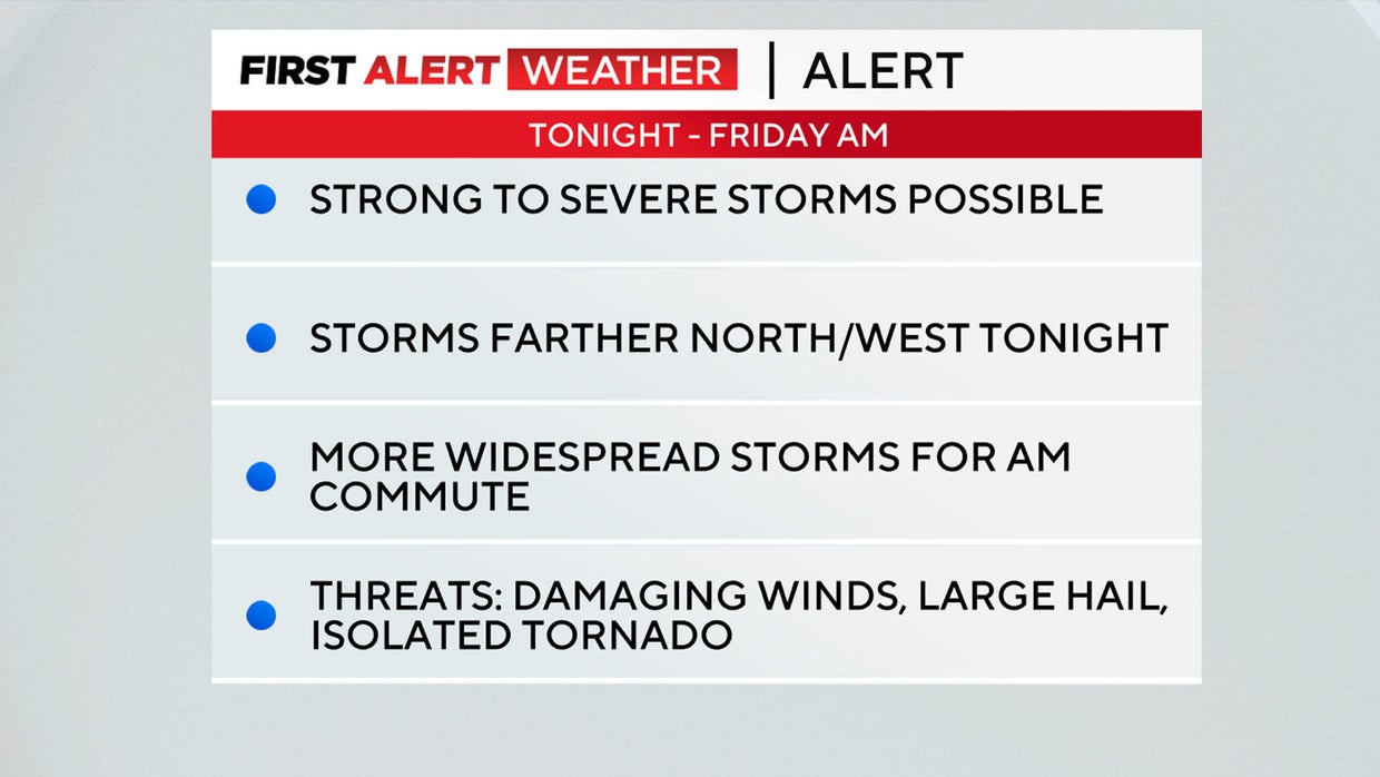 First Alert Weather: Widespread storms to develop early Friday morning ...