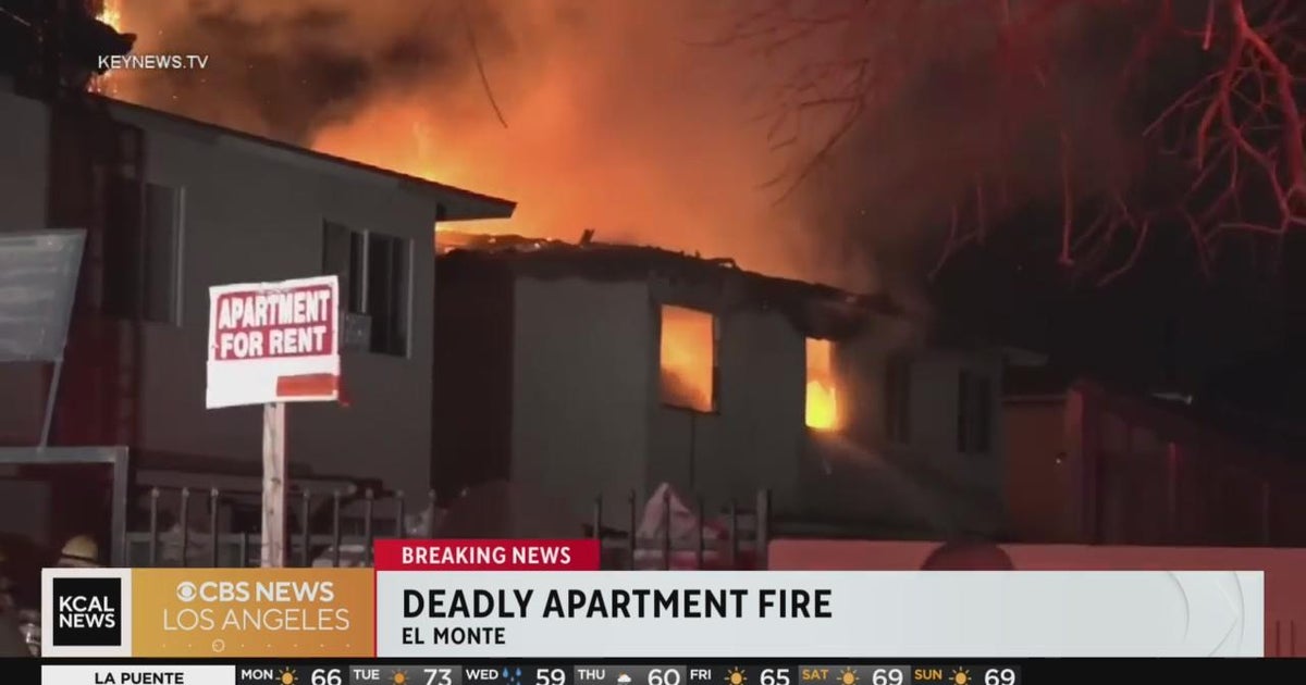 El Monte fire: One person found dead in apartment - CBS Los Angeles