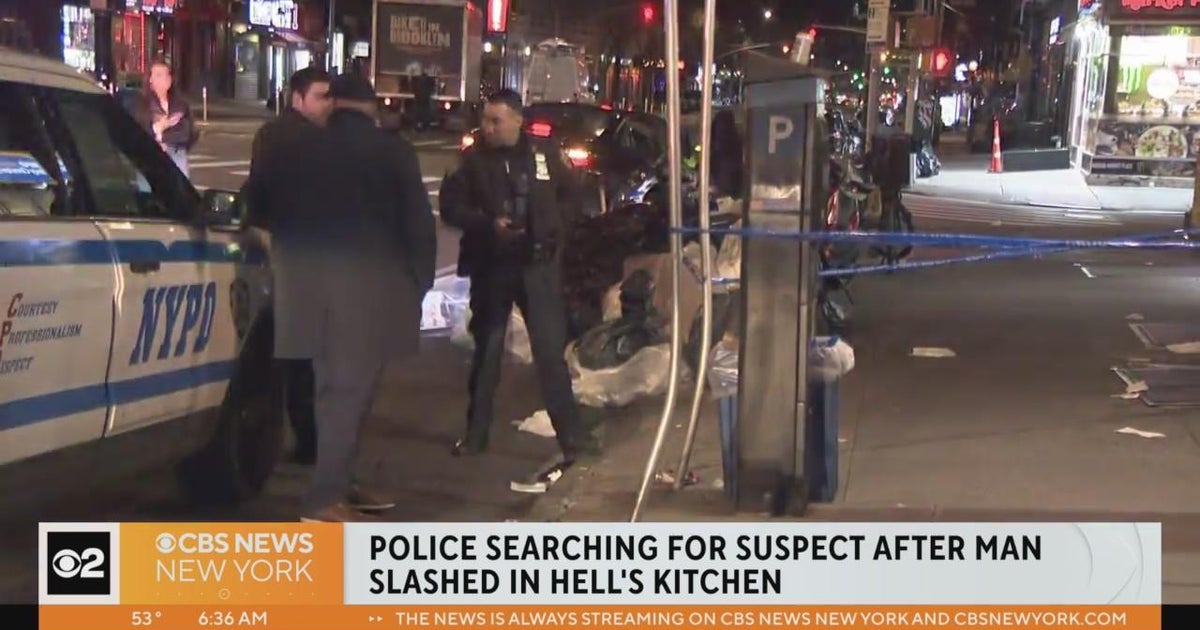 Man slashed on forehead in Hell's Kitchen - CBS New York