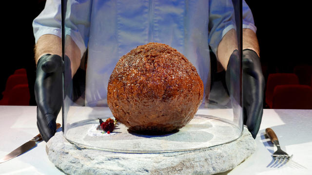 A mammoth meatball presented at NEMO Science Museum in Amsterdam 