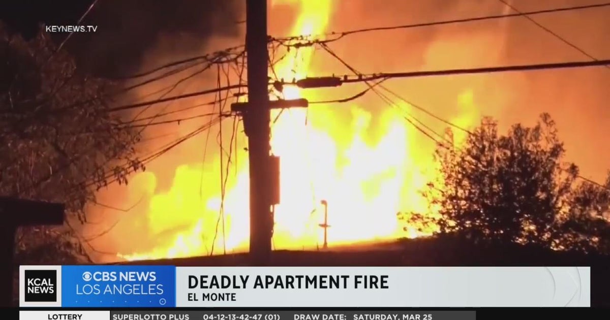 Man dies in overnight El Monte apartment fire - CBS Los Angeles