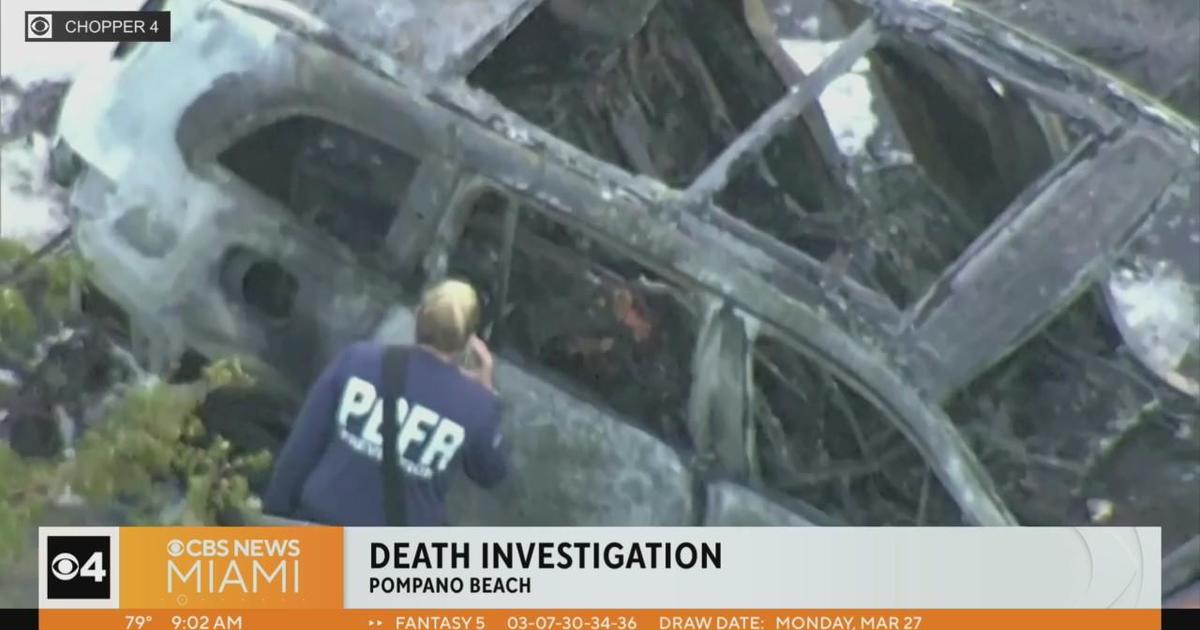 Entire body observed in burned out SUV in Pompano Beach front