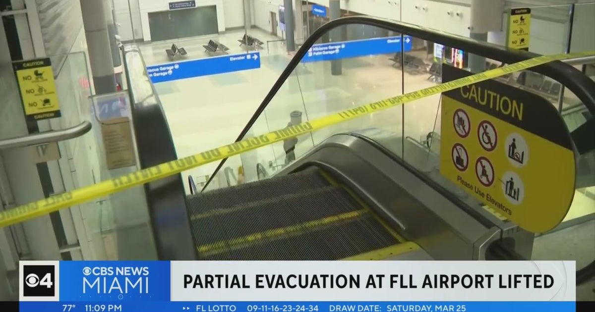 Unattended bag forces partial evacuation of Broward airport - CBS Miami
