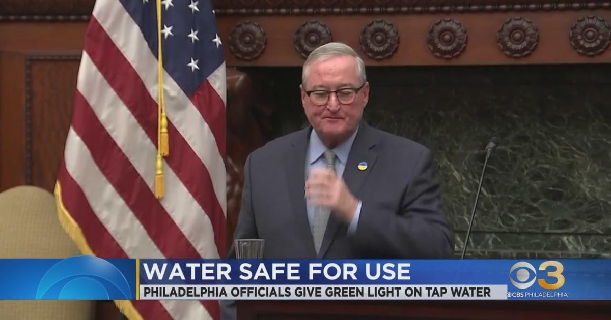 Philadelphia officials drink tap water to prove it s safe CBS