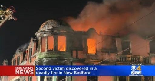 Second victim recovered from New Bedford fire - CBS Boston
