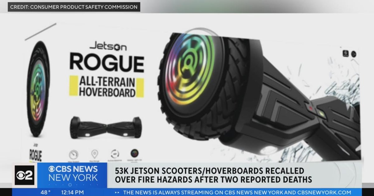 53 000 Hoverboards Recalled Cbs New York