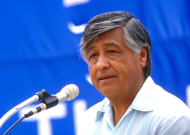 Cesar Chavez Speaks at Rally and Suport March