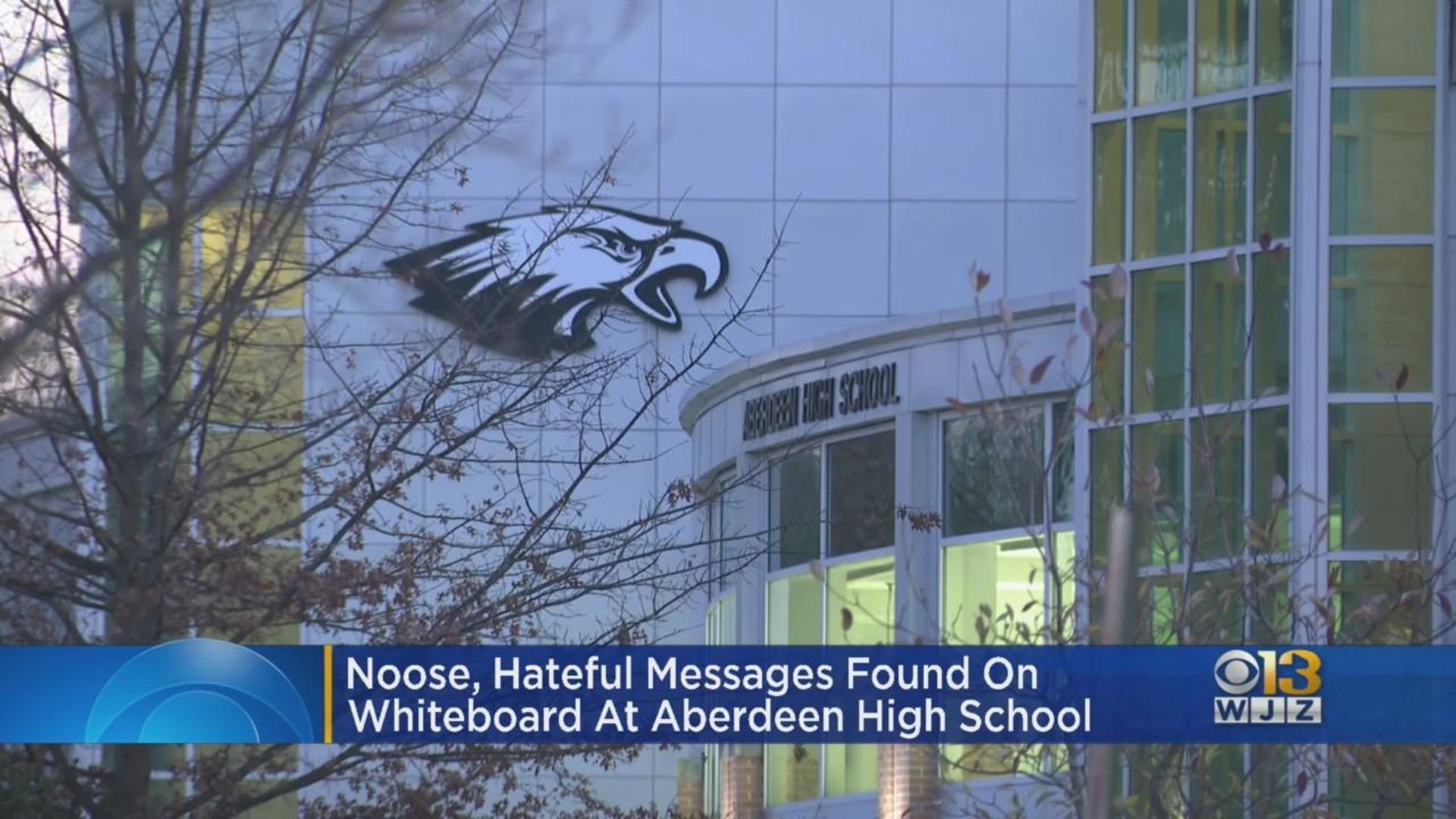 Noose hateful messages found on whiteboard at Aberdeen High School