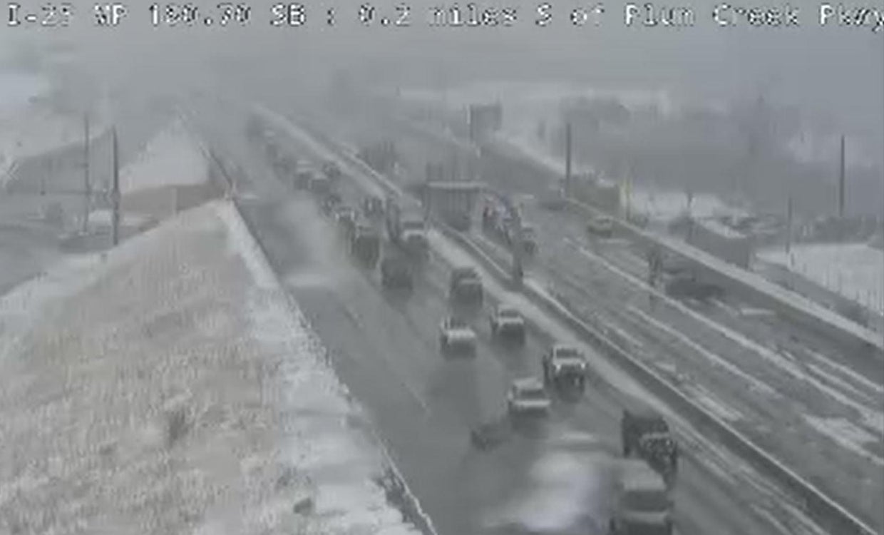 Northbound lanes of I-25 reopen at Castle Rock after crash - CBS Colorado