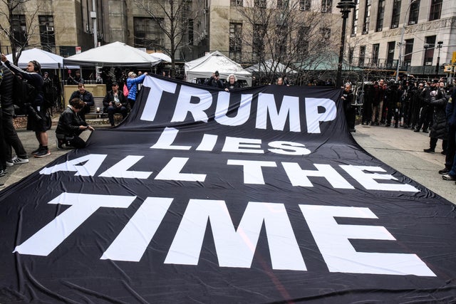 Former US President Donald Trump Attends Court For Arraignment 