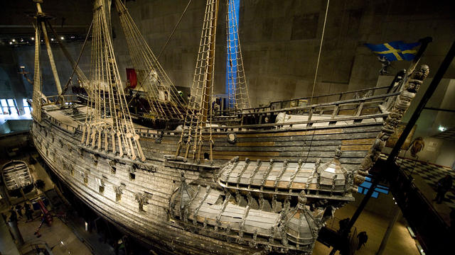 The Vasa  is displayed at the Vasa Museu 