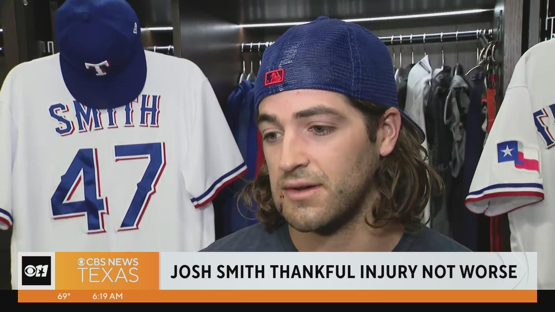 Texas Ranger Josh Smith thankful injury not worse - CBS Texas