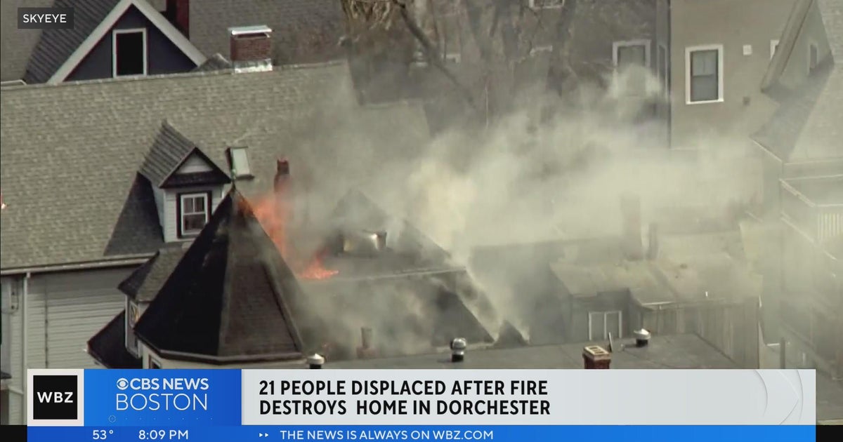 Fire in Dorchester displaces 21 people - CBS Boston