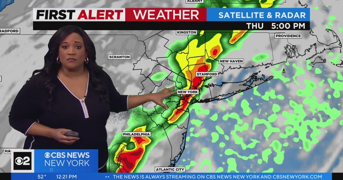 First Alert Weather: Tracking thunderstorms tomorrow - CBS New York