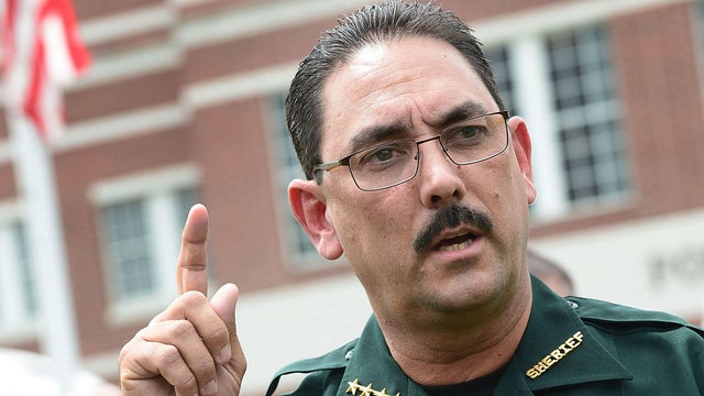 Marion County Sheriff Billy Woods speaks during a press conference on April 20, 2018, in Ocala, Florida. 