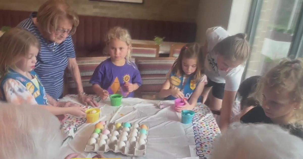 ‘Egg-celent and heartwarming:’ Girl Scout troop decorates Easter Eggs with seniors