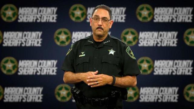 Marion County Sheriff Billy Woods speaks during a press conference on April 20, 2018, in Ocala, Florida. 