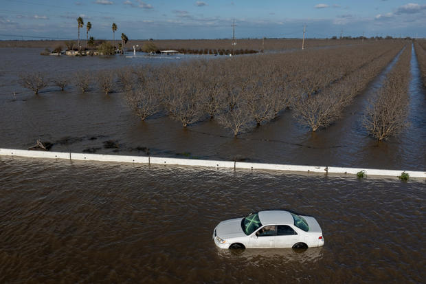 Latest Series Of Storms Brings More Flooding To California's Central Valley 