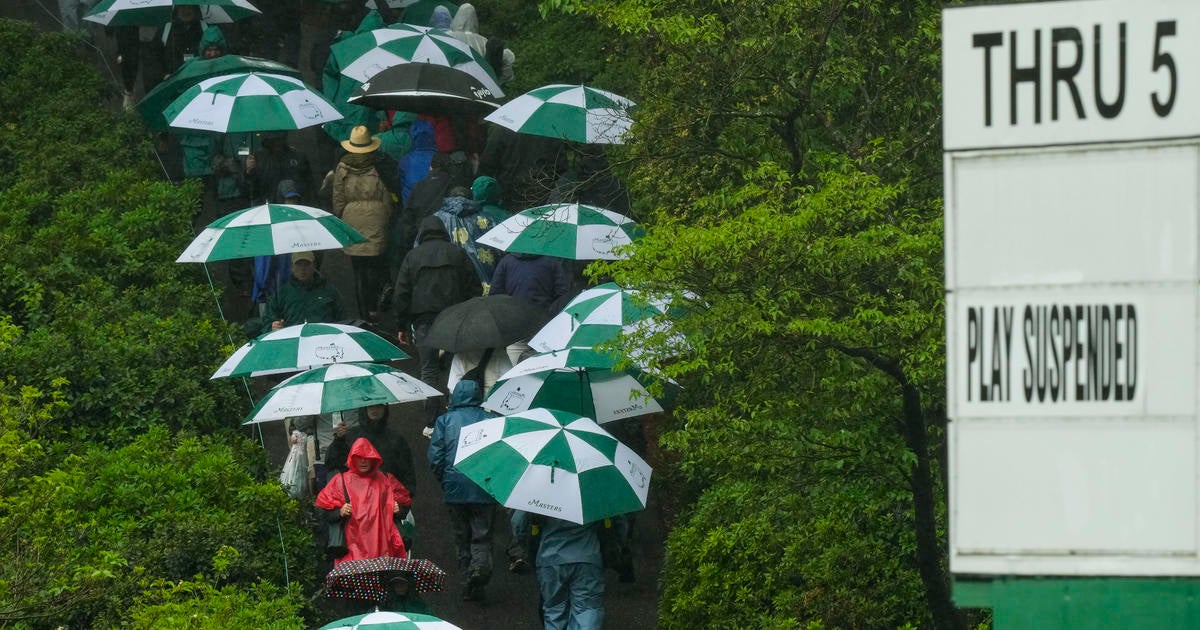 Masters leaderboard: Play suspended as huge tree falls to the