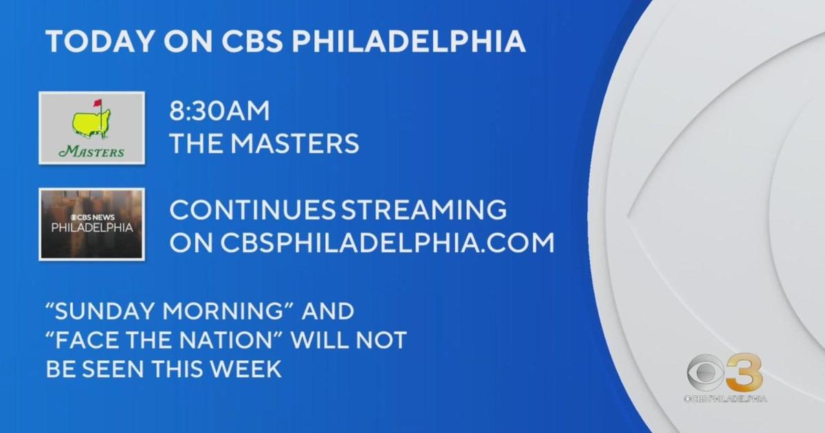 Program announcement Masters coverage, CBS Sunday Morning, Face the