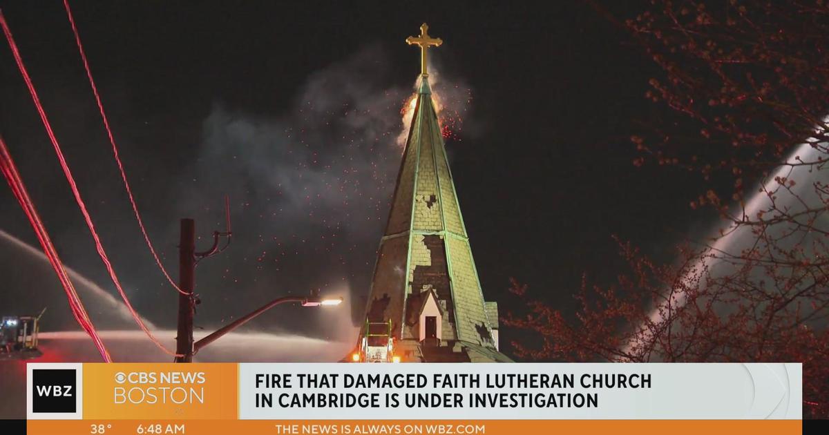 Steeple Still Stands After Easter Fire At Faith Lutheran Church In