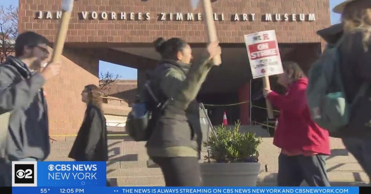 Rutgers enters 1st day of historic strike - CBS New York