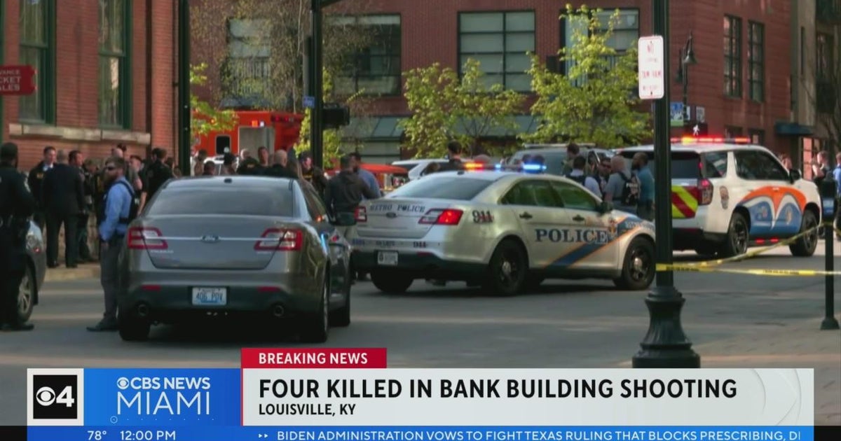 Four killed in shooting at Louisville bank building - CBS Miami