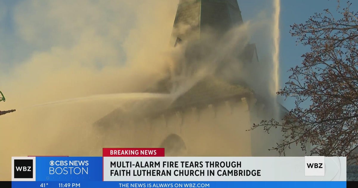 Heavy fire damages Faith Lutheran Church in Cambridge CBS Boston