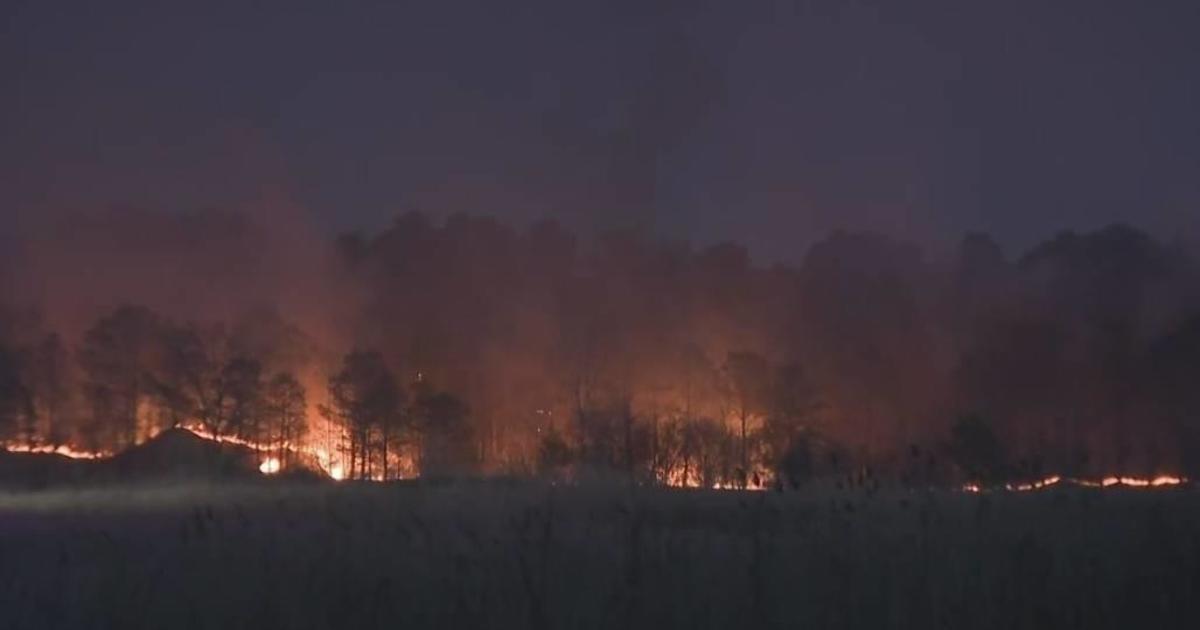 Crews battling brush fire in Sayreville, New Jersey