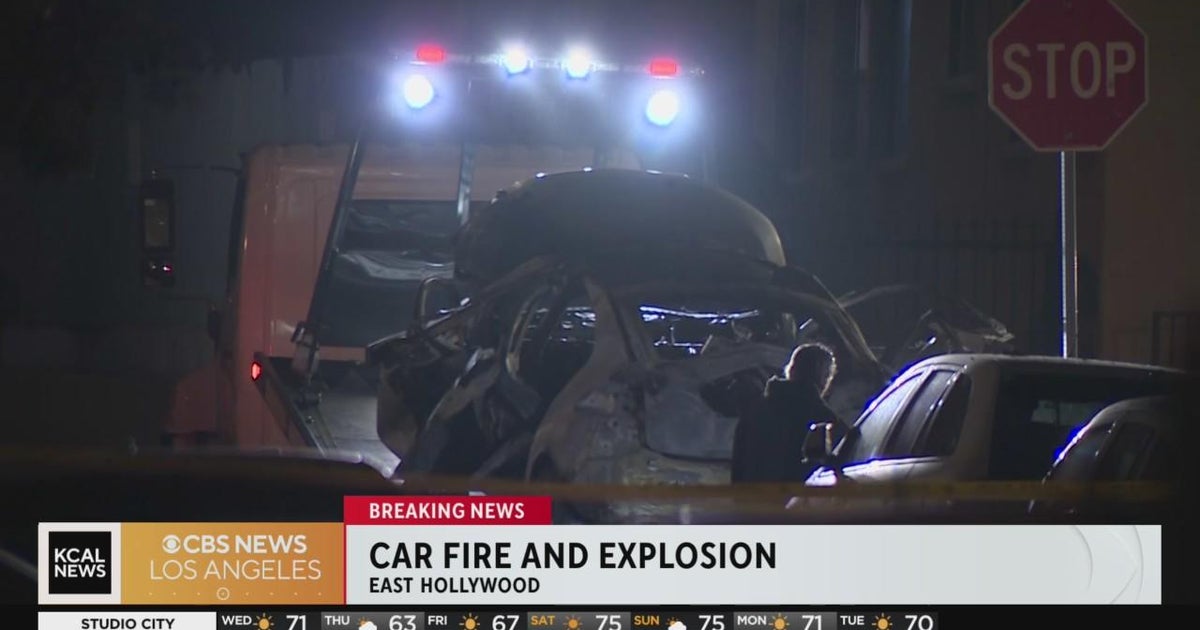 East Hollywood car explosion Bomb squad, arson investigators respond