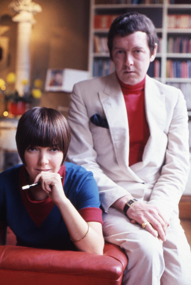 Mary Quant with her husband Alexander Plunket Greene in their apartment in 1967. 