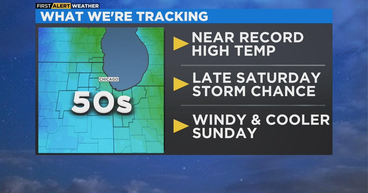Chicago First Alert Weather: Near record high temp Thursday - CBS Chicago